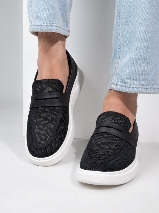 Fentacia Men Knitted Memory Foam Casual Loafers