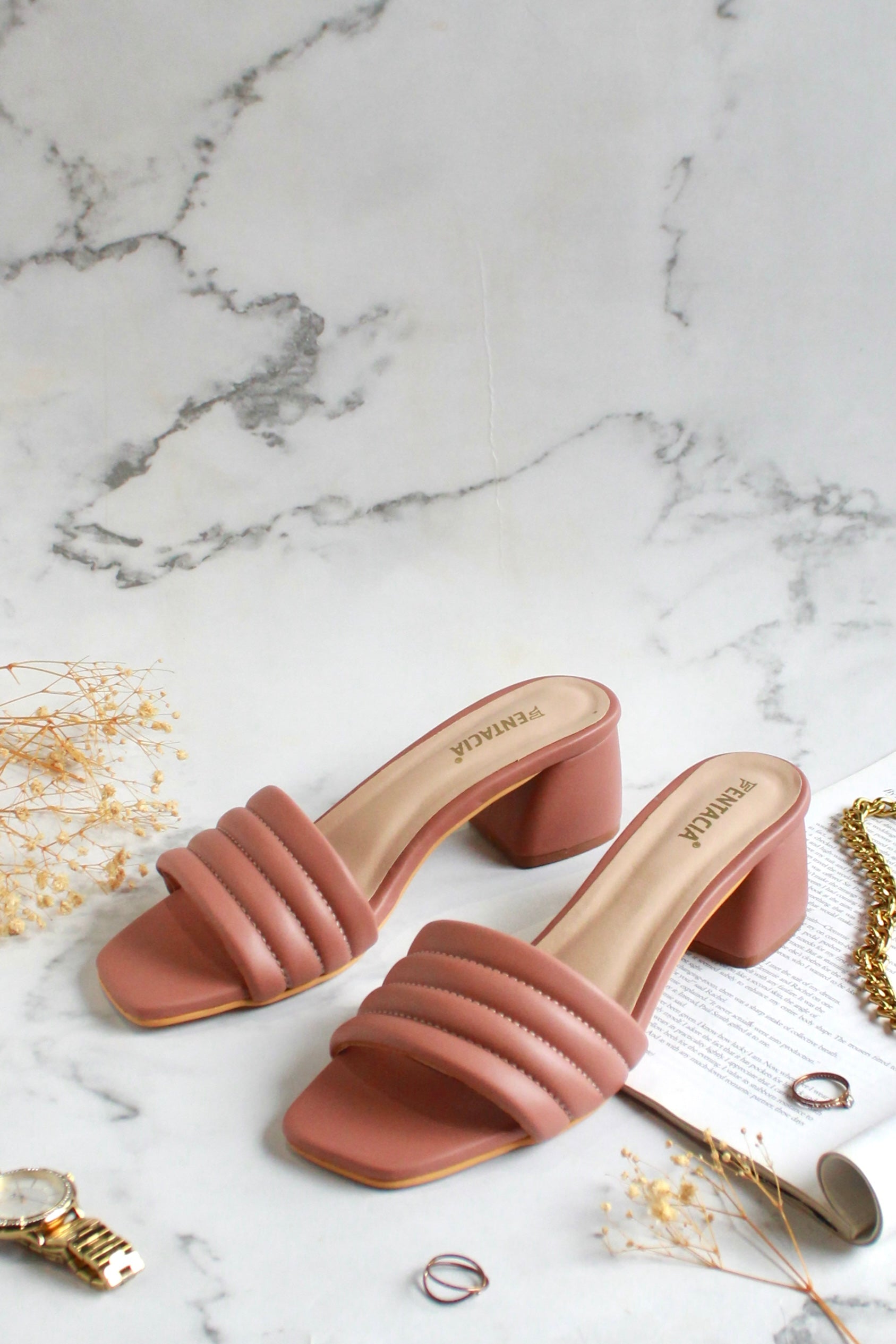 Peach high heels sale