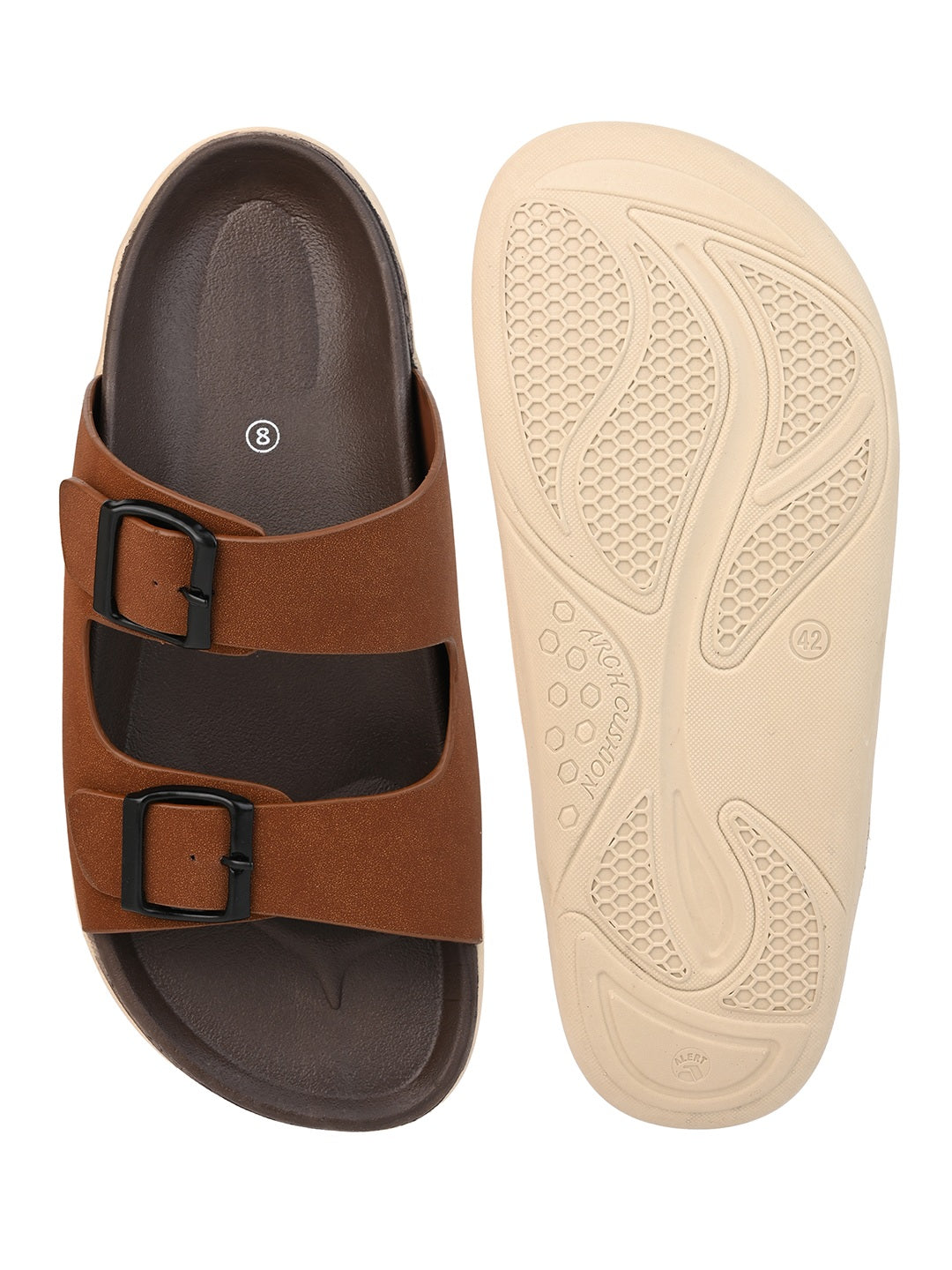 Fentacia men Solid Suede Comfort Sandals