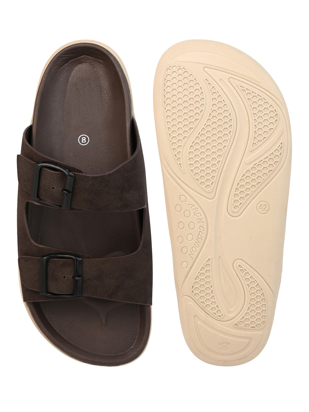 Fentacia men Solid Suede Comfort Sandals