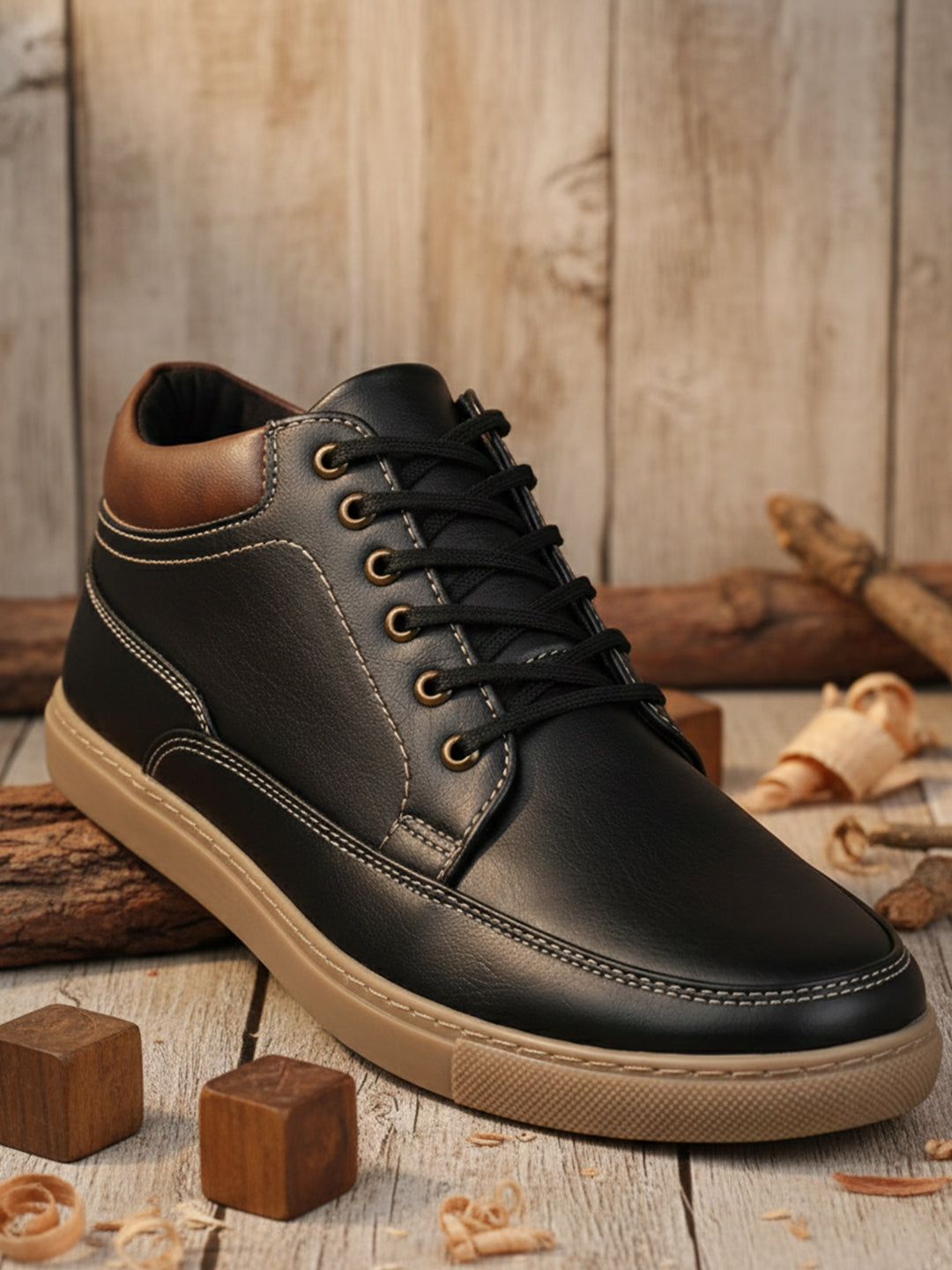 Fentacia Men Synthetic Casual Mid-Top Sneakers