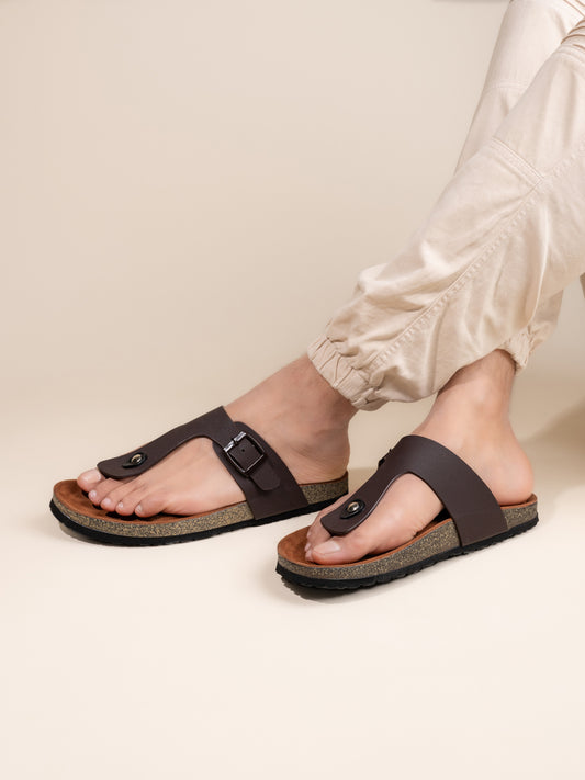Fentacia Men T-Straps Comfort Sandals
