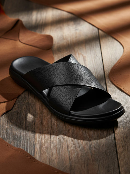 Fentacia Men Cross Straps Casual Sandals