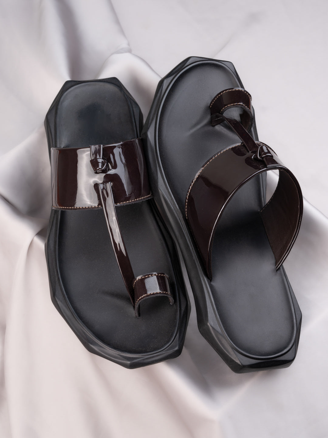 Fentacia Men Patent Ethnic Wear Sandals