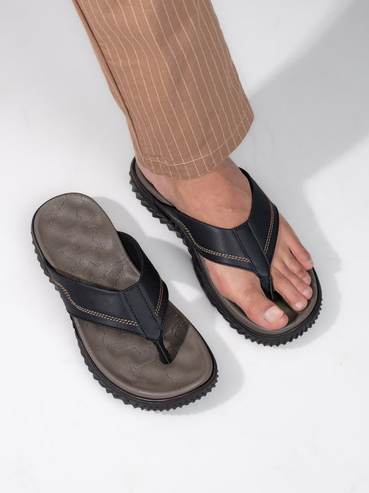 Fentacia Men V-Shape Strap With Soft Cushioning Sandals