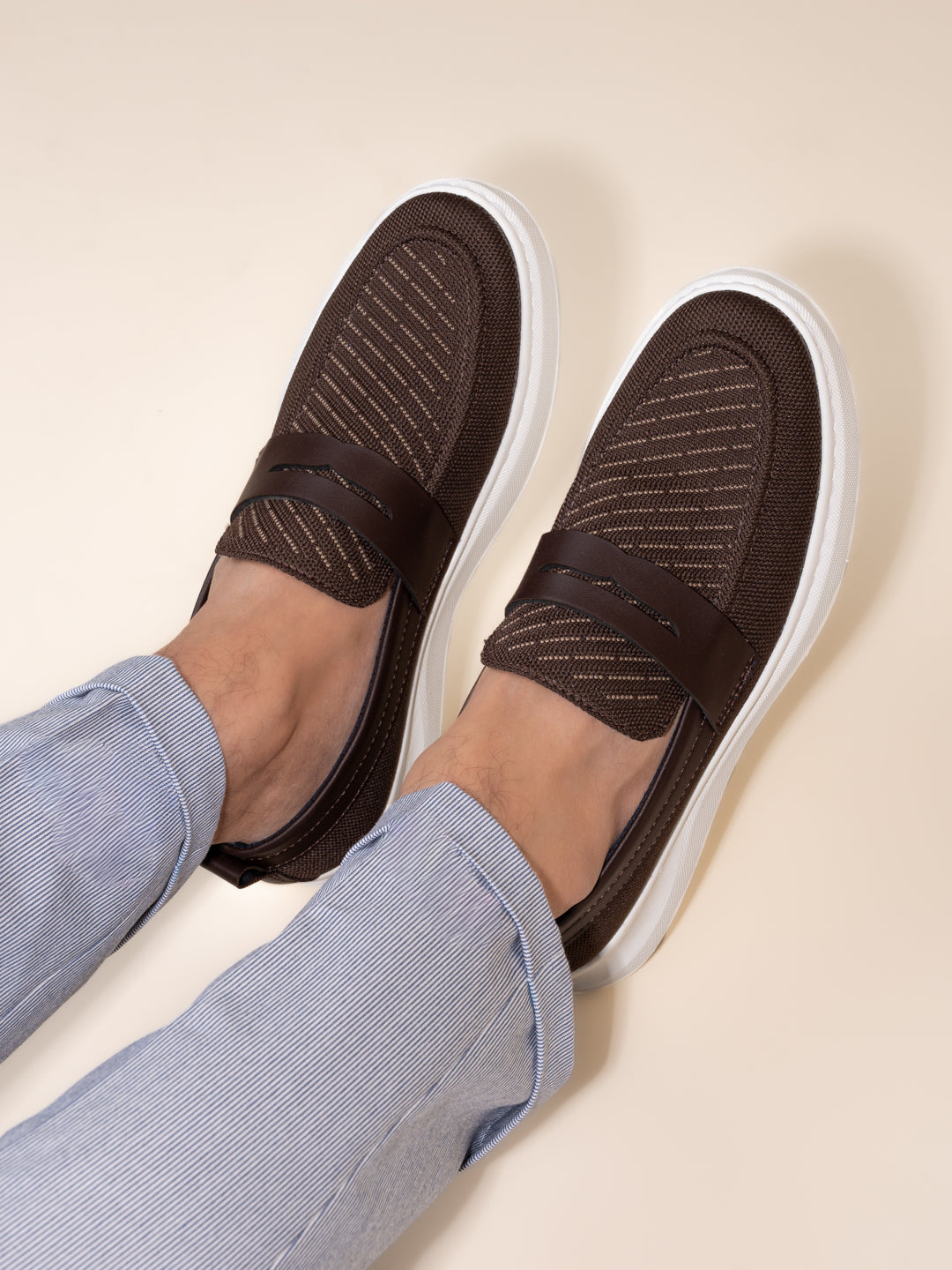 Fentacia Men Knitted Lightweight Casual Loafers