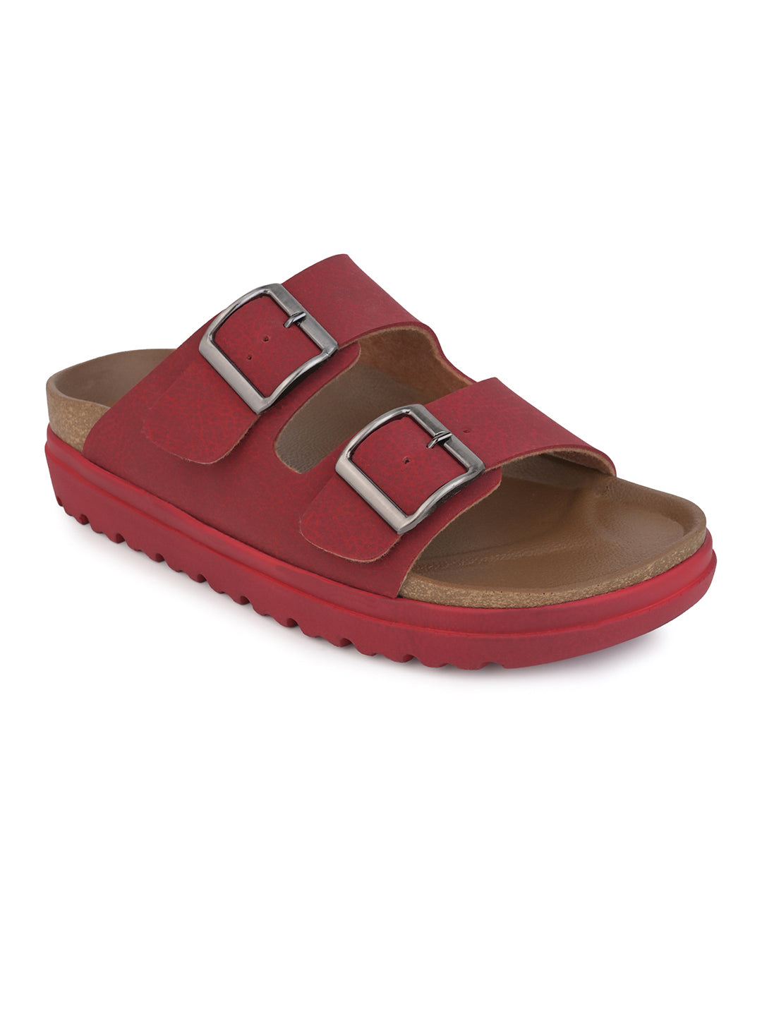 Fentacia Women Dual Buckle Casual Flats