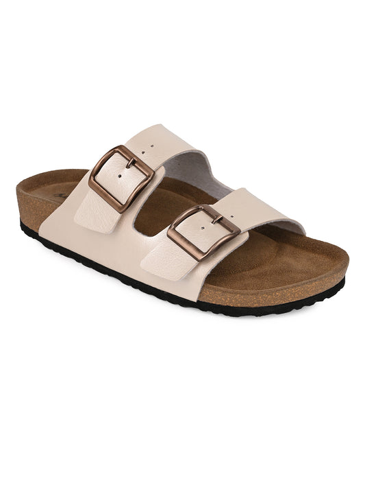 Fentacia Women Dual Buckle Flat Sandals