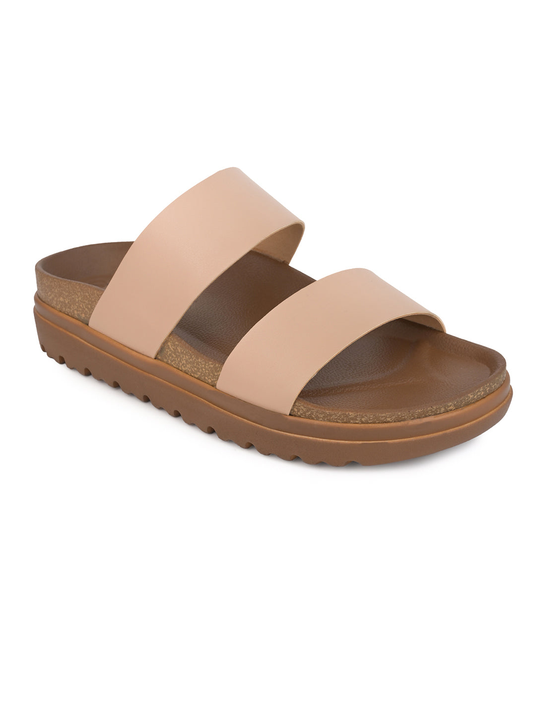 Fentacia Women Dual Straps Open Toe Casual Flats