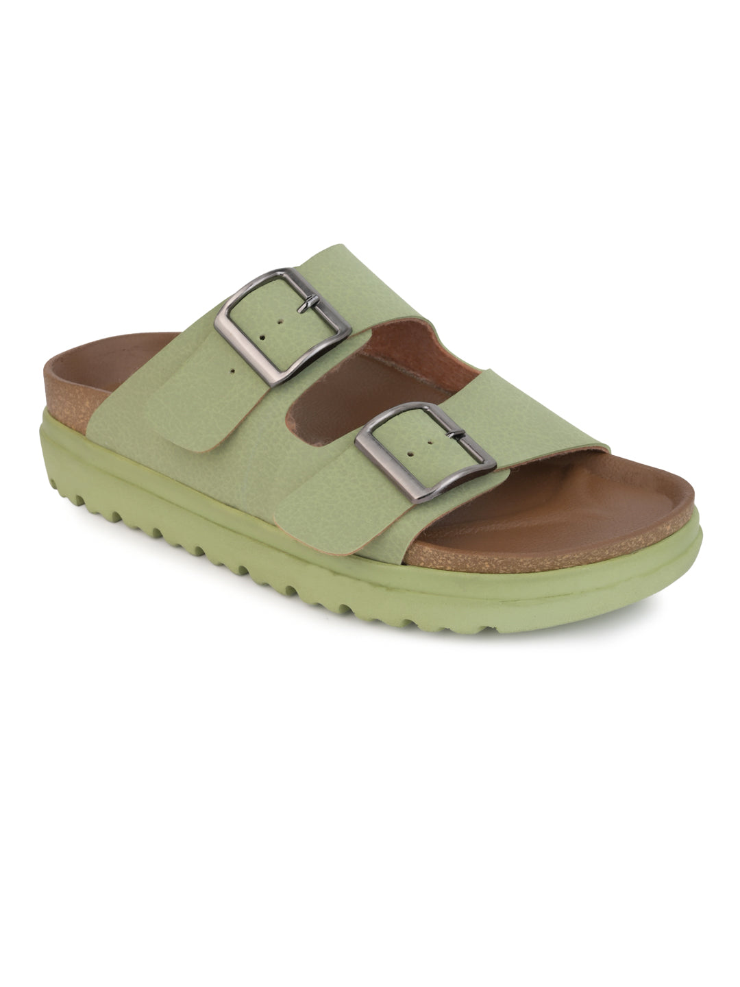 Fentacia Women Dual Buckle Casual Flats