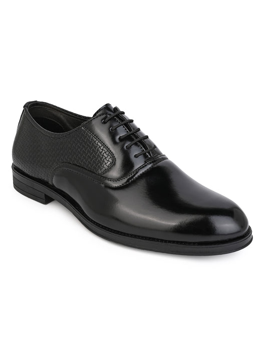 Fentacia Men Black Lace-up Formal Shoes