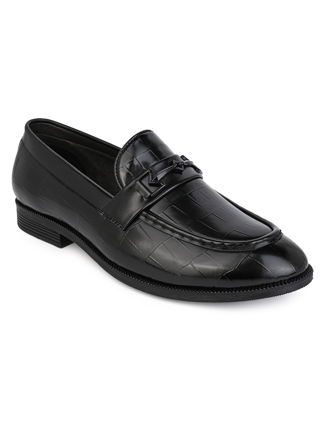 Fentacia Men Textured Slip-On Formal Shoes