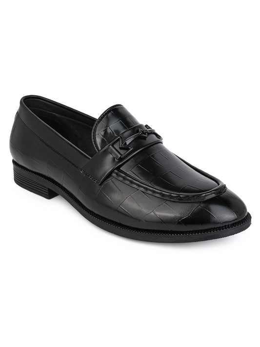 Fentacia Men Black Slip-On Formal Shoes