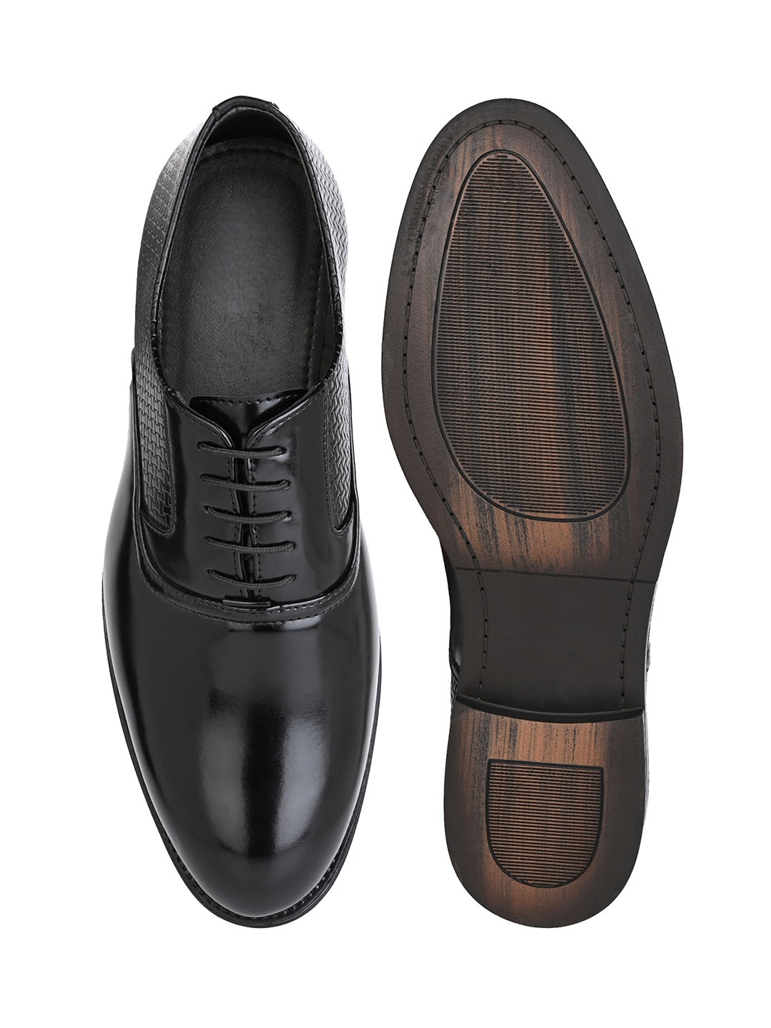 Fentacia Men Black Lace-up Formal Shoes
