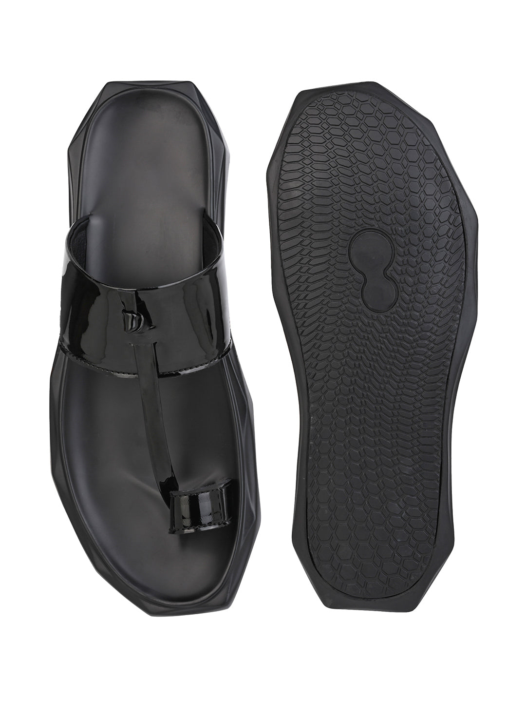 Fentacia Men Patent Ethnic Wear Sandals
