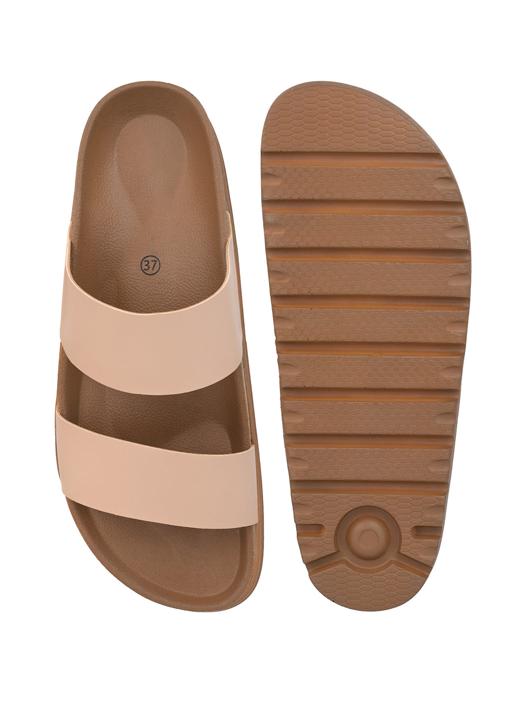 Fentacia Women Dual Straps Open Toe Casual Flats