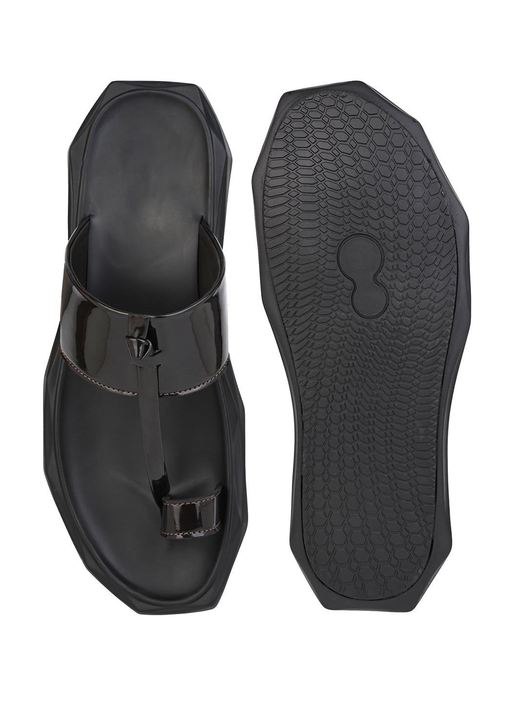 Fentacia Men Patent Ethnic Wear Sandals