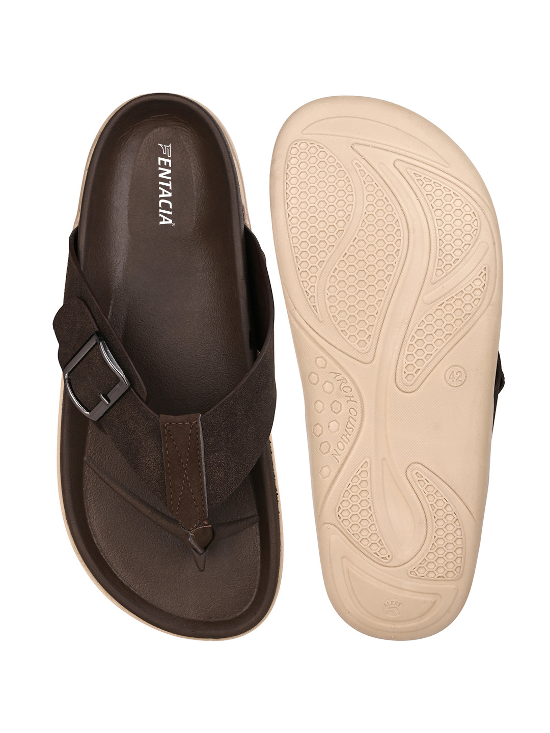 Fentacia Men T-Strap Casual Sandals