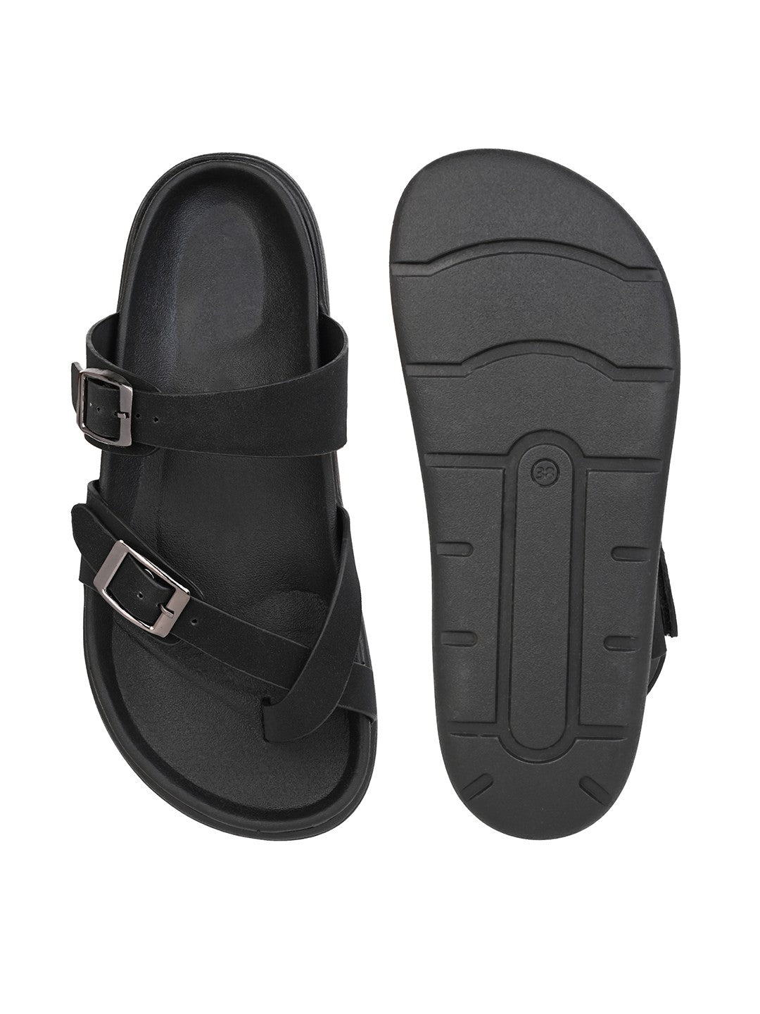 Fentacia Women Toe Ring Lightweight Comfort Suede Sandals