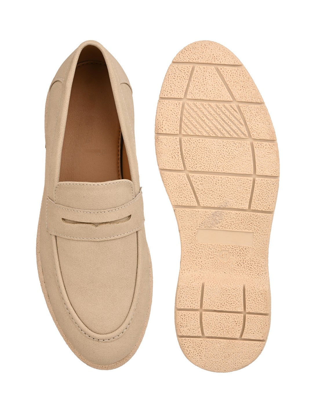 Fentacia Men Brown Synthetic Suede Comfort Loafers