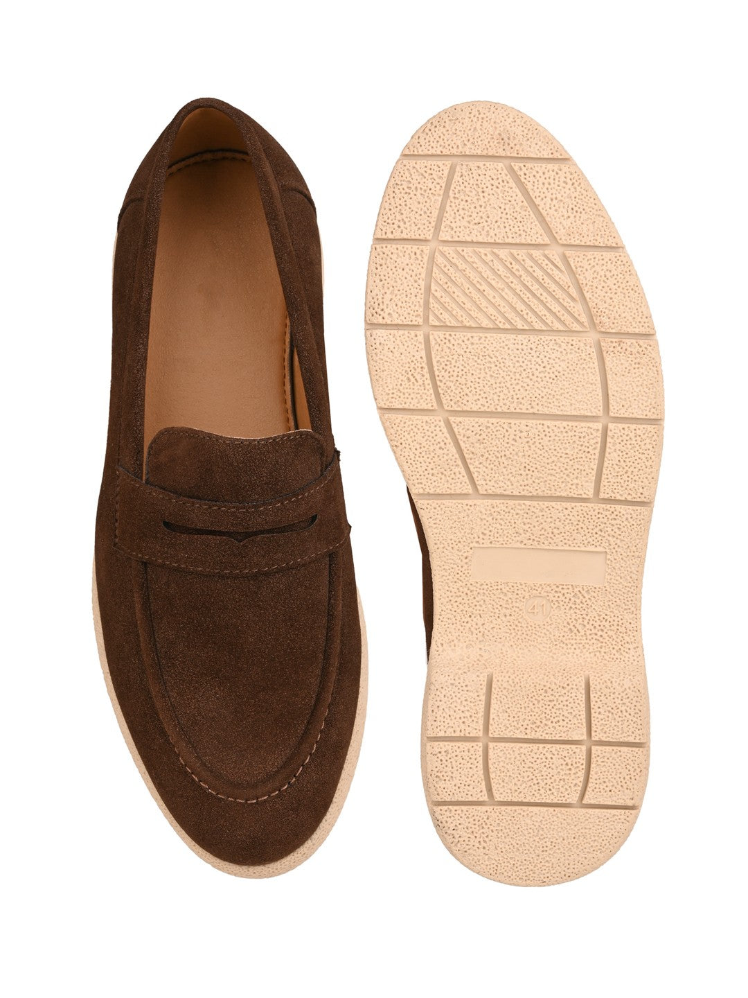 Fentacia Men Brown Synthetic Suede Comfort Loafers