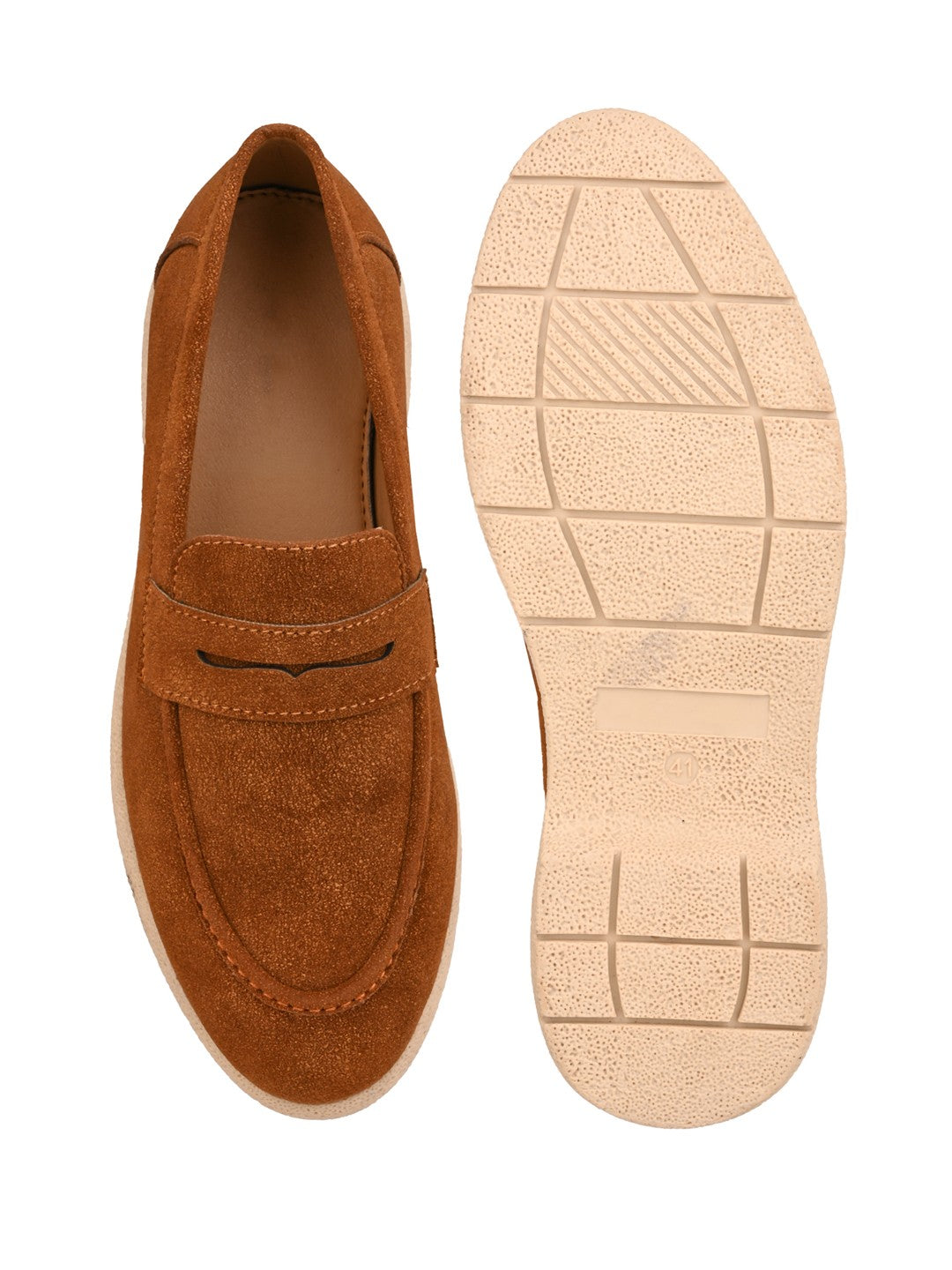 Fentacia Men Brown Synthetic Suede Comfort Loafers