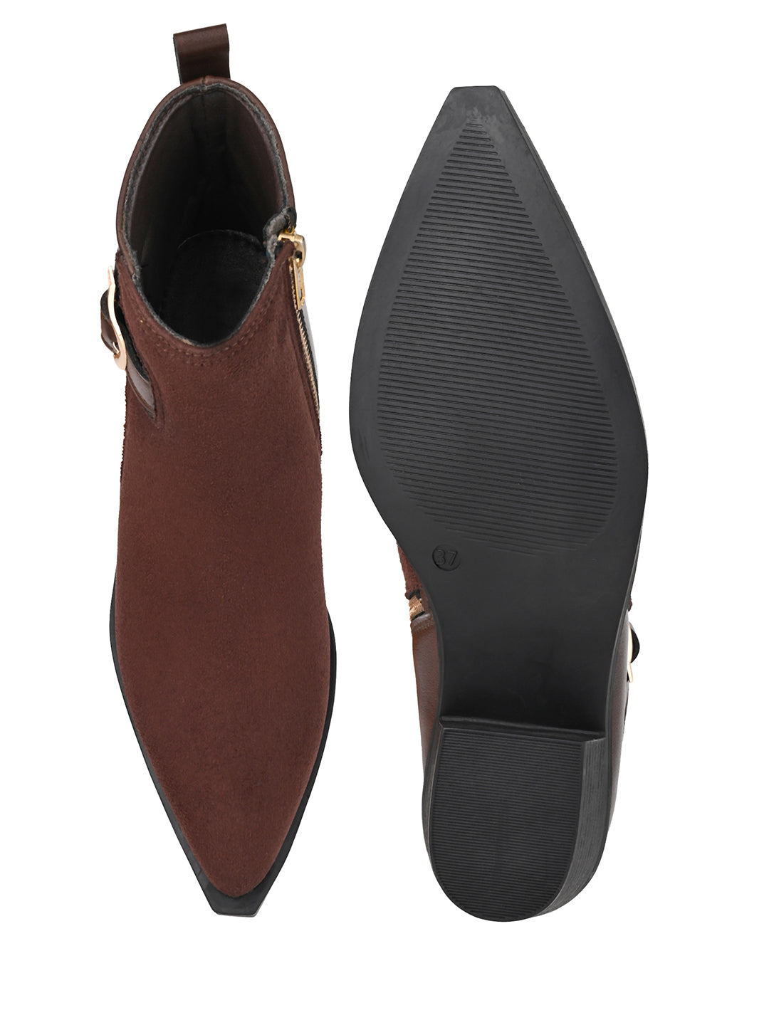 Fentacia Women Pointed Chelsea Boots