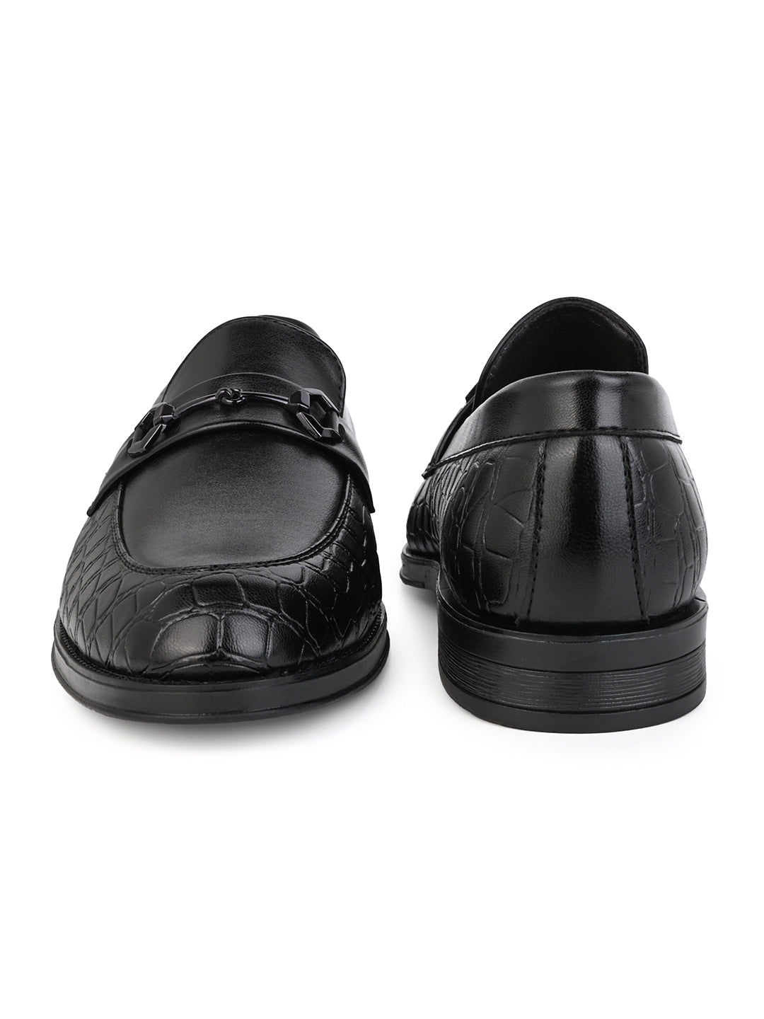 Fentacia Men Black Slip-On Formal Shoes