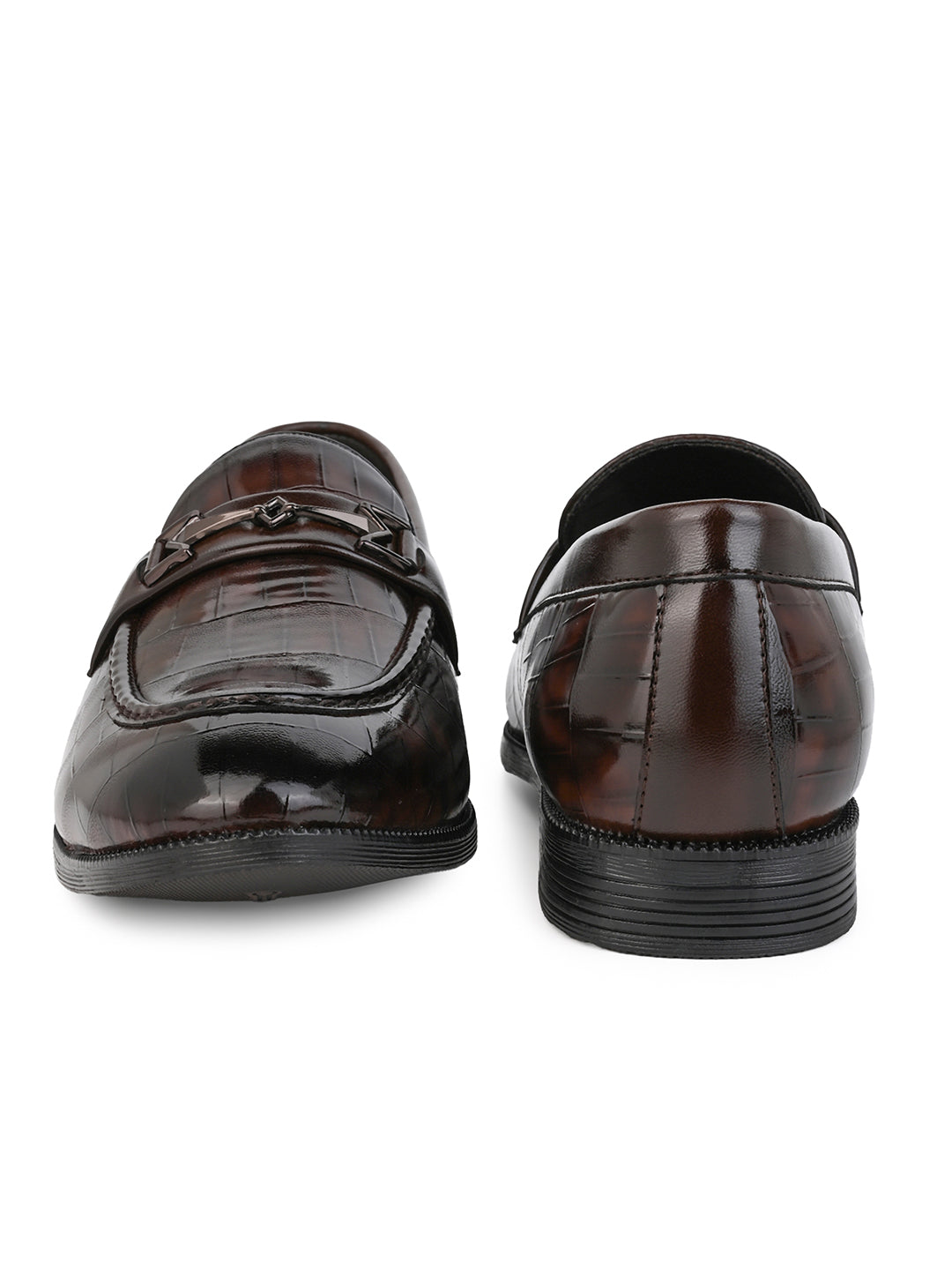 Fentacia Men Textured Slip-On Formal Shoes
