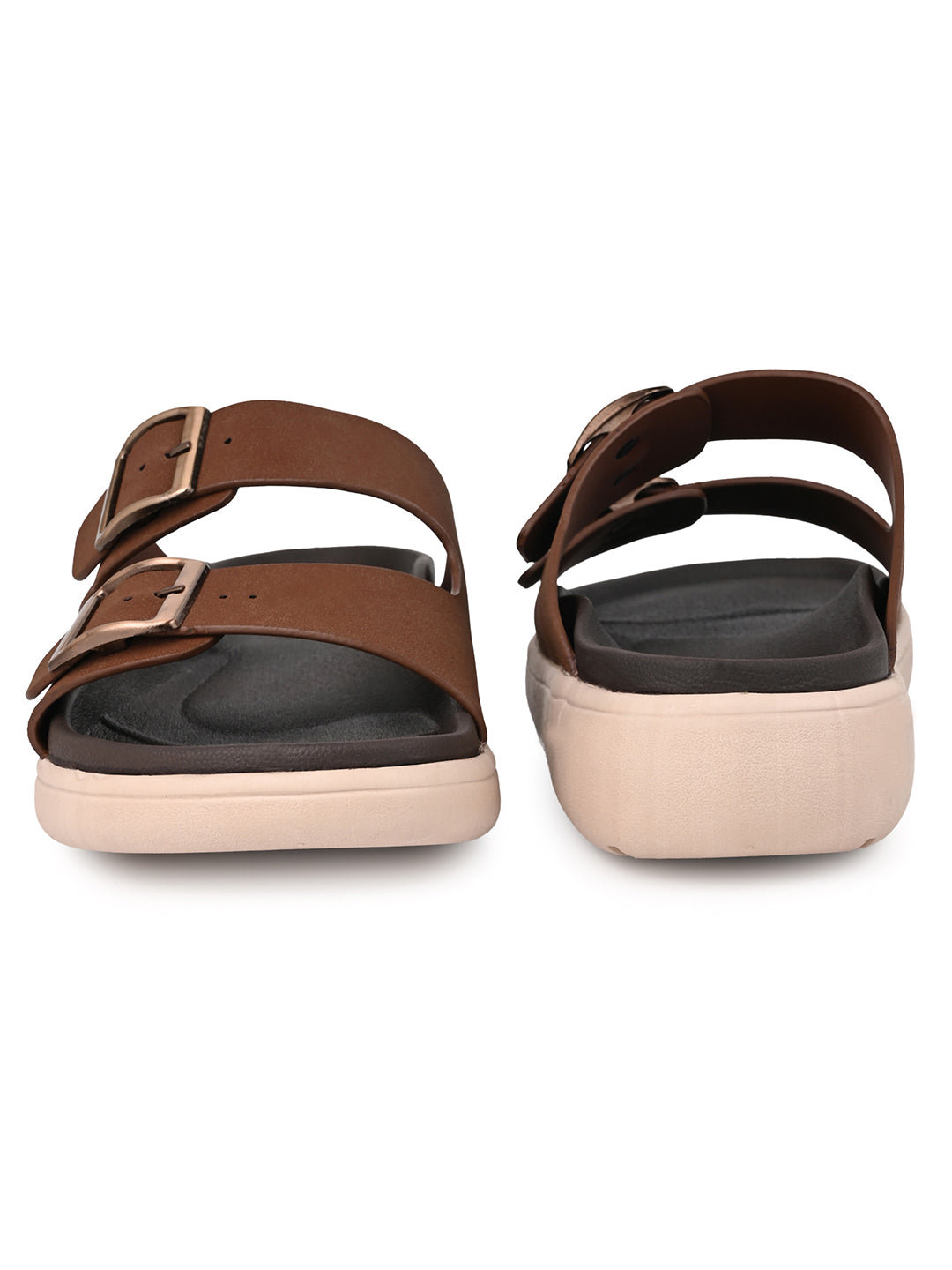 Fentacia Women Lightweight Comfort Sandals With Dual Buckle adjustable straps