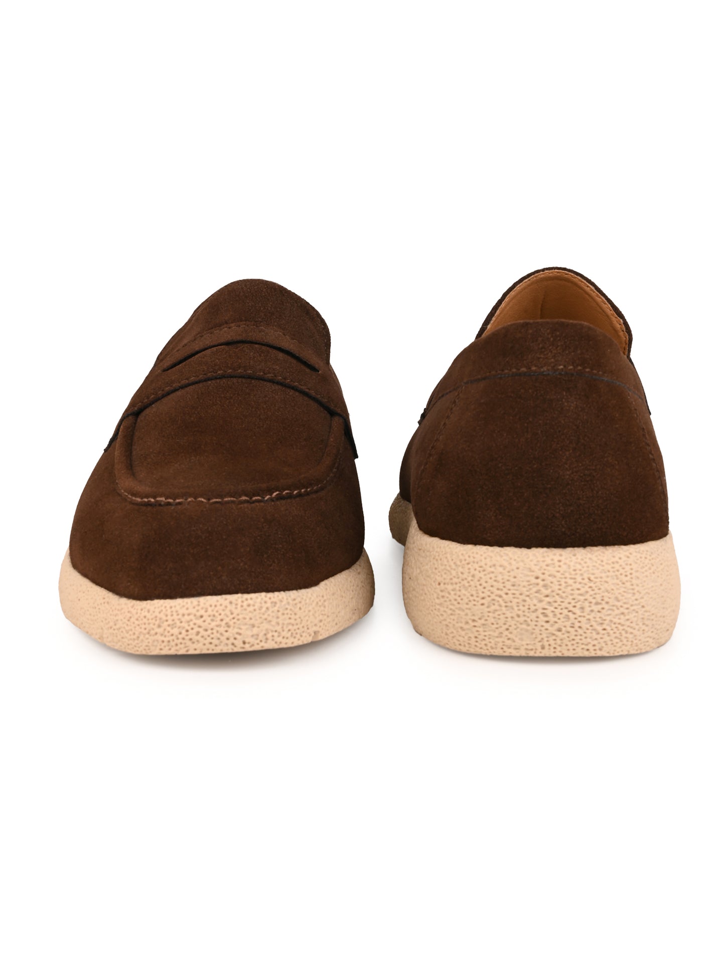 Fentacia Men Brown Synthetic Suede Comfort Loafers