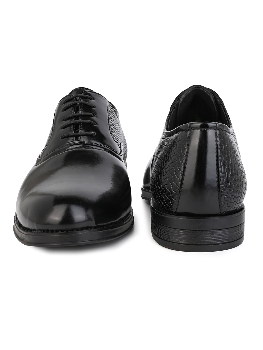 Fentacia Men Black Lace-up Formal Shoes