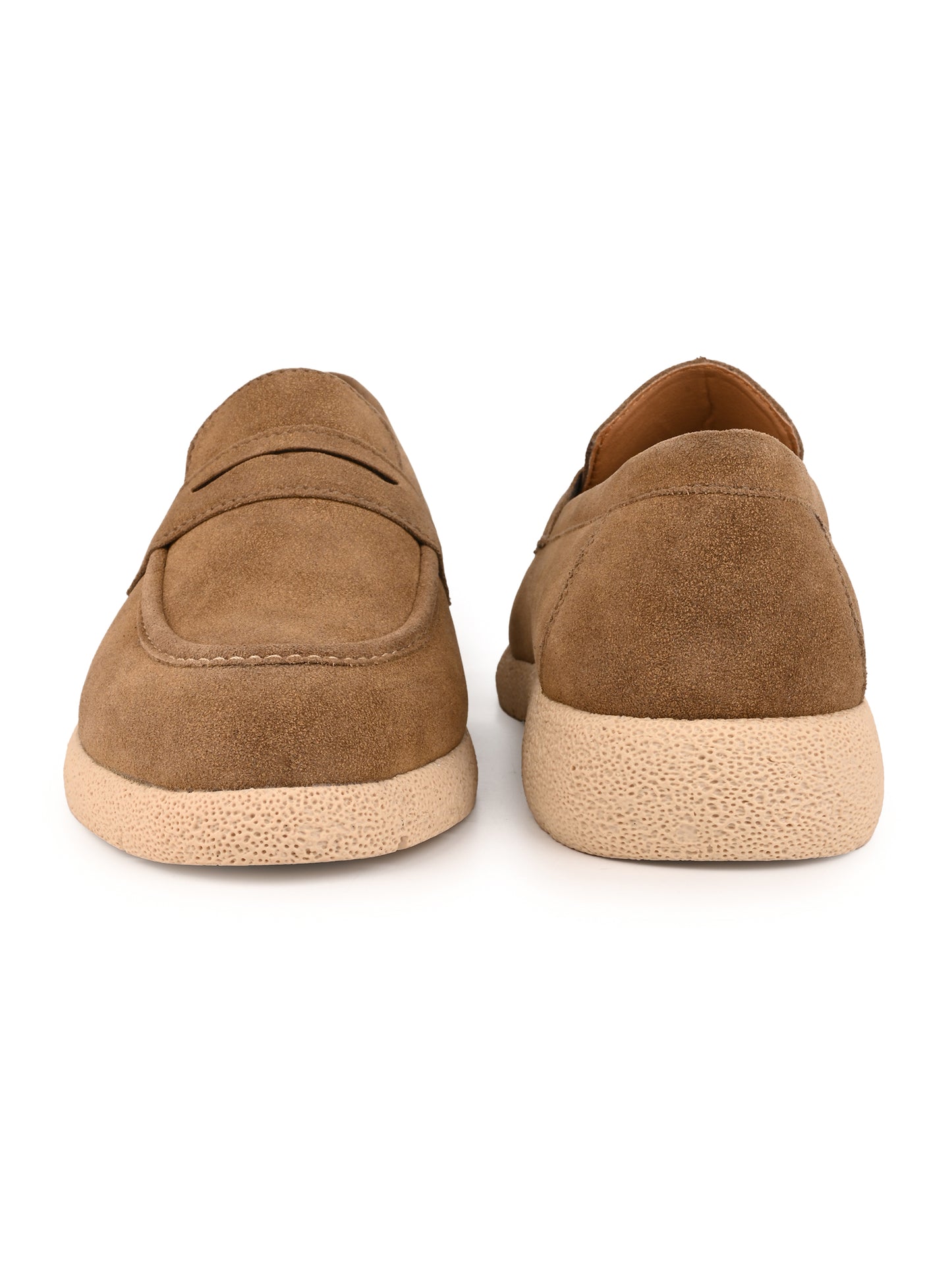 Fentacia Men Brown Synthetic Suede Comfort Loafers
