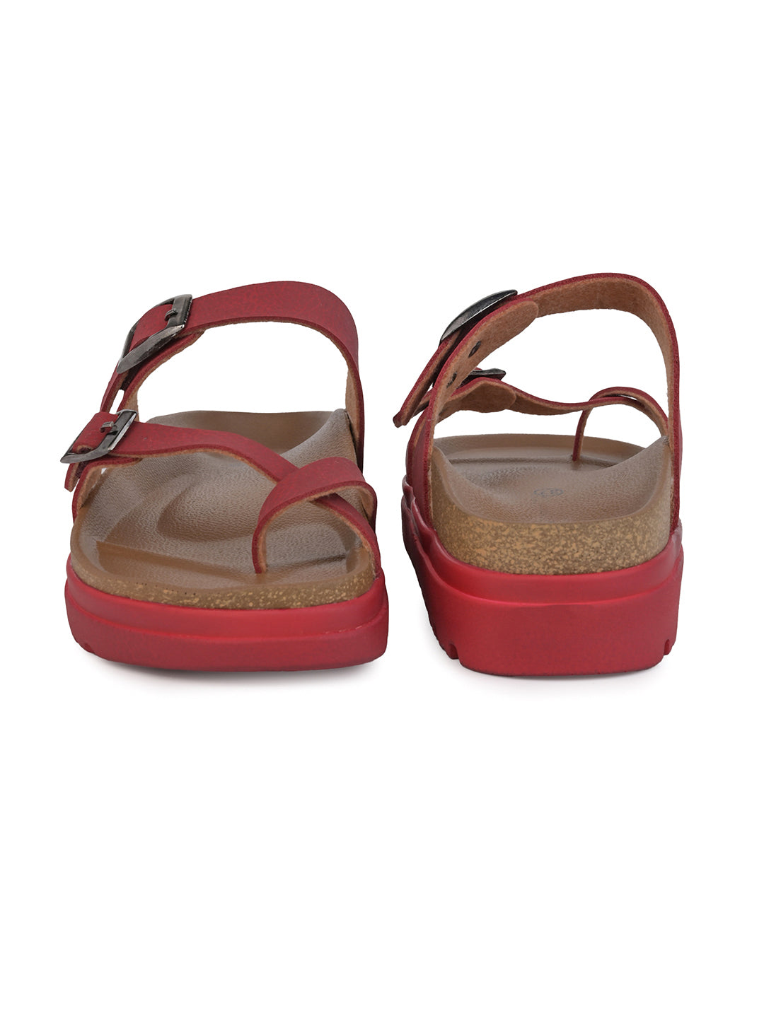 Fentacia Women Solid Suede Flat Sandals