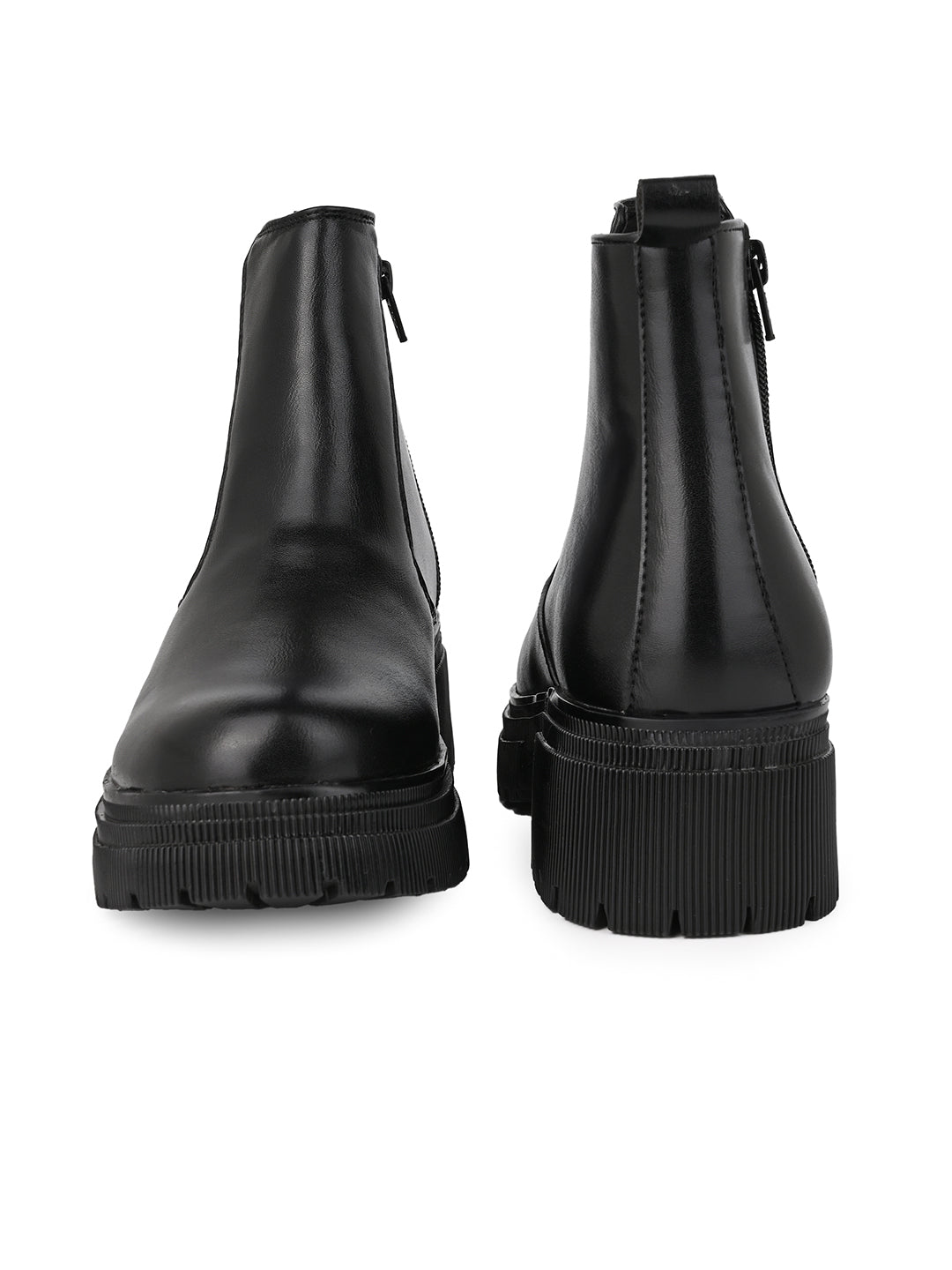 Fentacia Women Chunky Sole Chelsea Boots