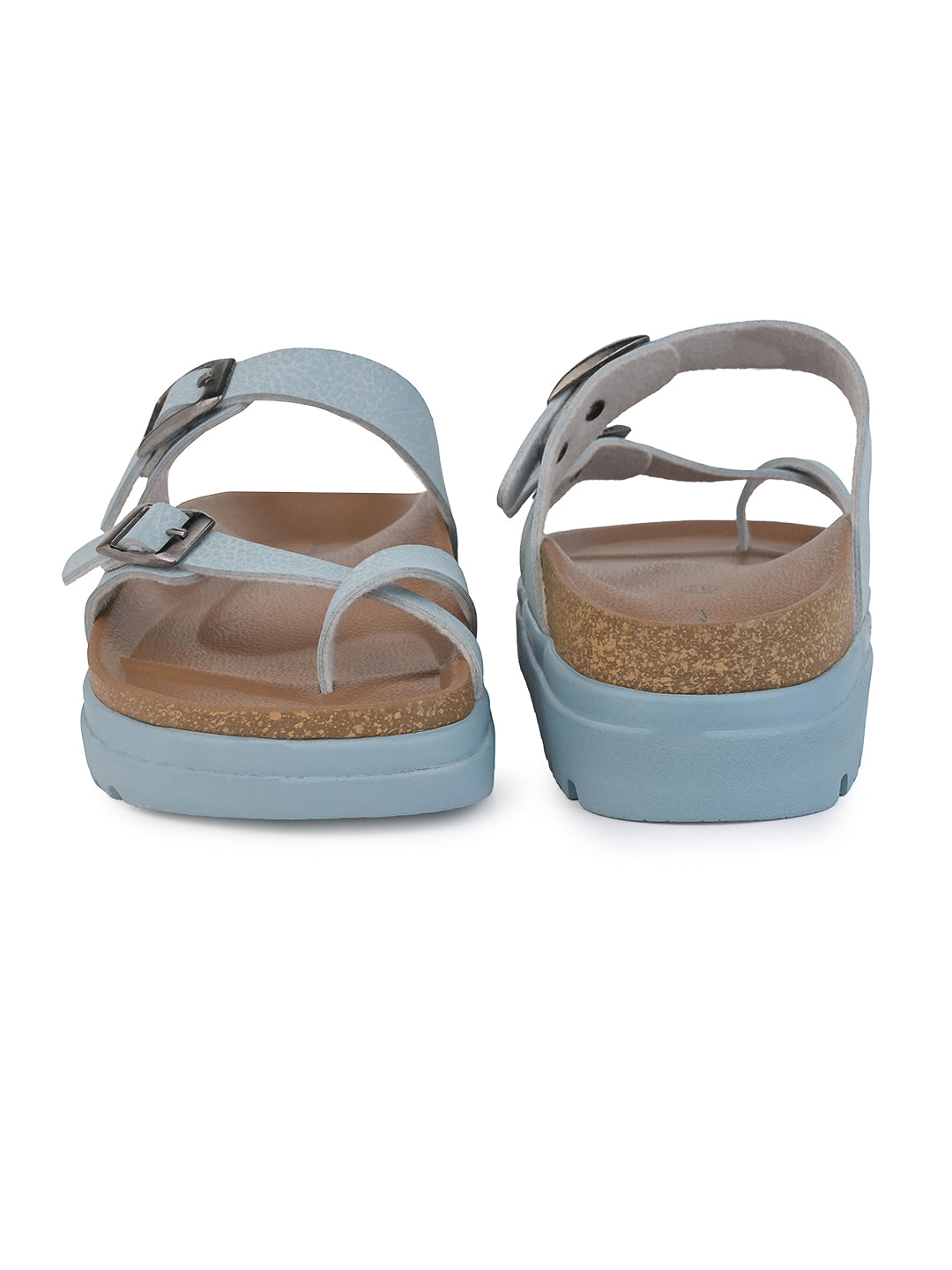 Fentacia Women Solid Suede Flat Sandals