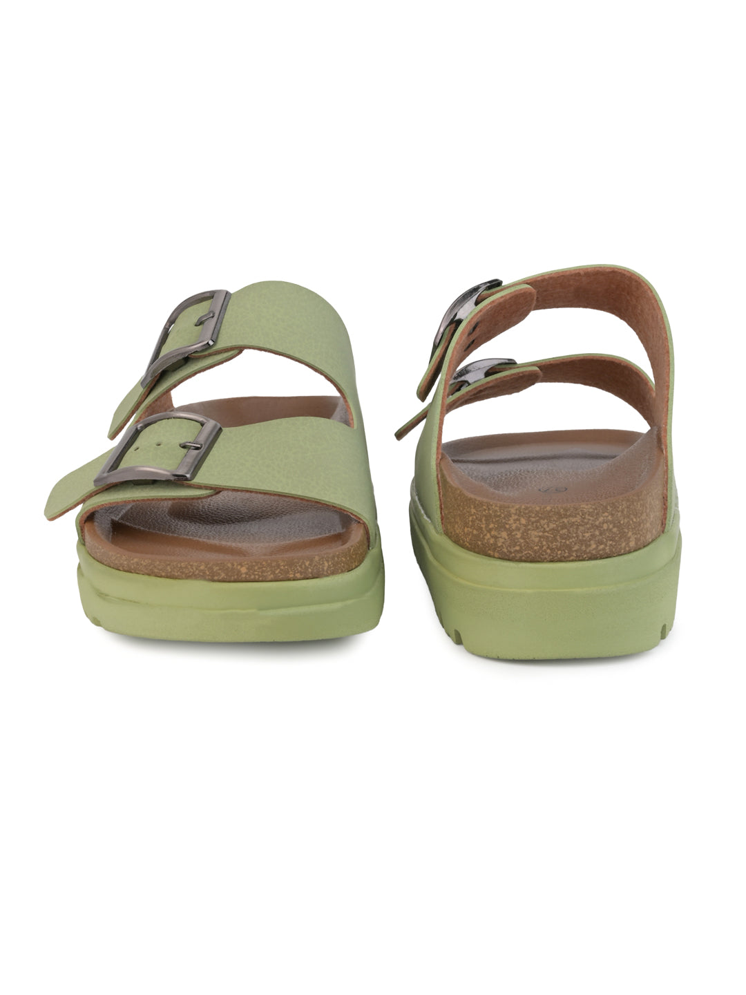 Fentacia Women Dual Buckle Casual Flats