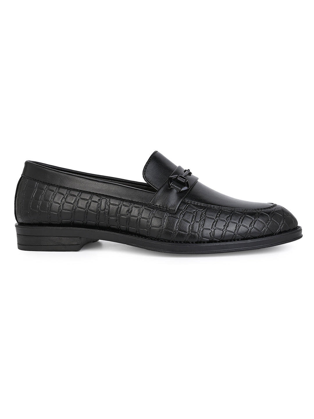 Fentacia Men Black Slip-On Formal Shoes