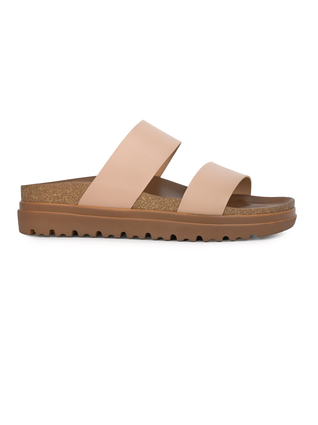 Fentacia Women Dual Straps Open Toe Casual Flats