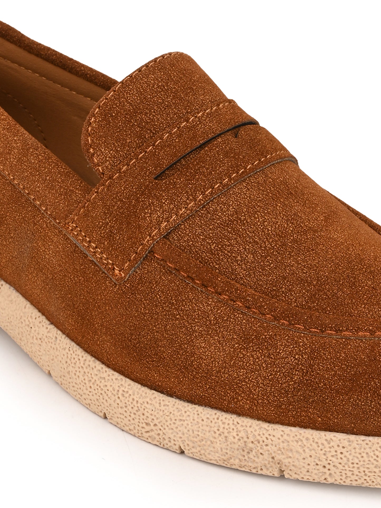 Fentacia Men Brown Synthetic Suede Comfort Loafers