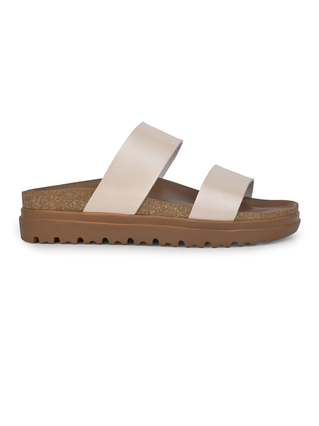 Fentacia Women Dual Straps Open Toe Casual Flats