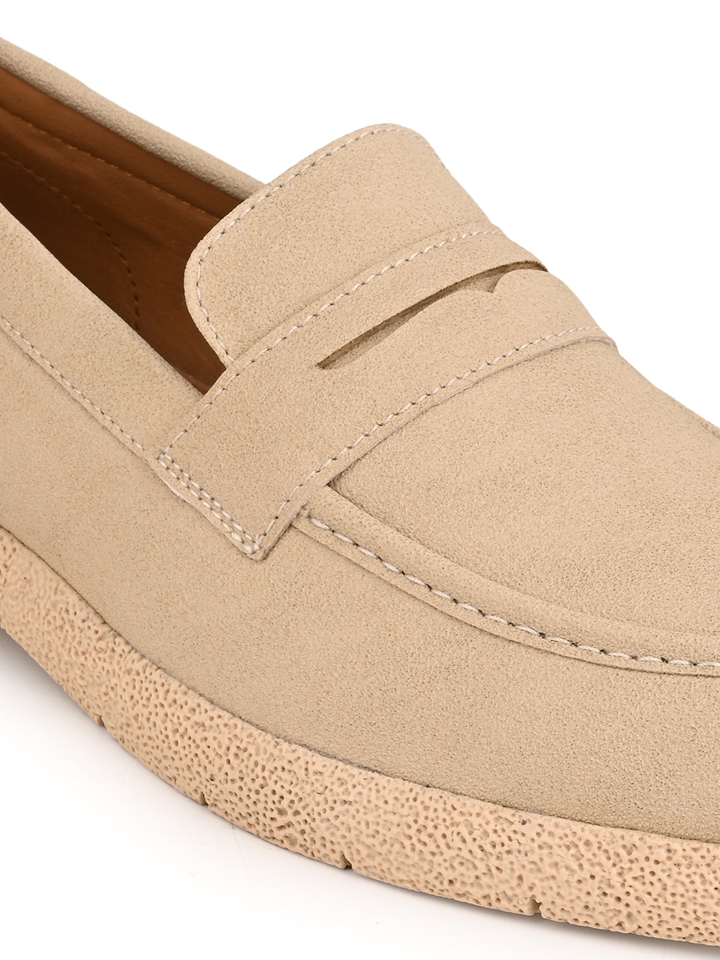 Fentacia Men Brown Synthetic Suede Comfort Loafers