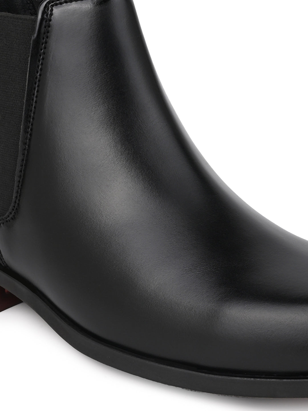 Fentacia Men Square Toe Pull-On Chelsea Boots