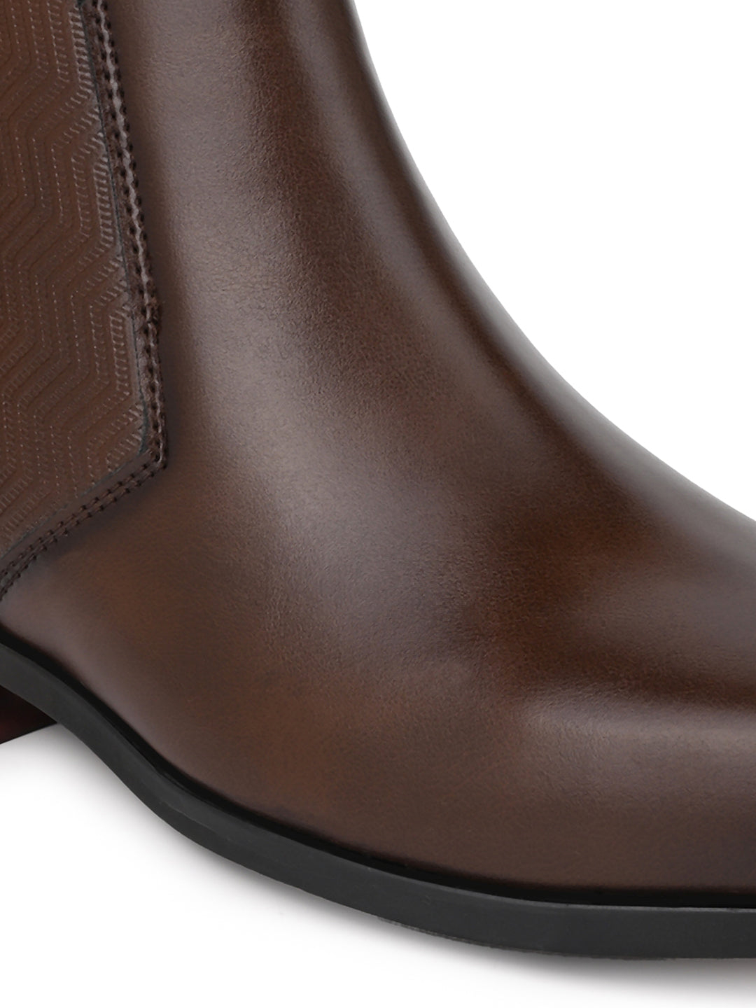 Fentacia Men Square Toe Zip Closure Chelsea Boots