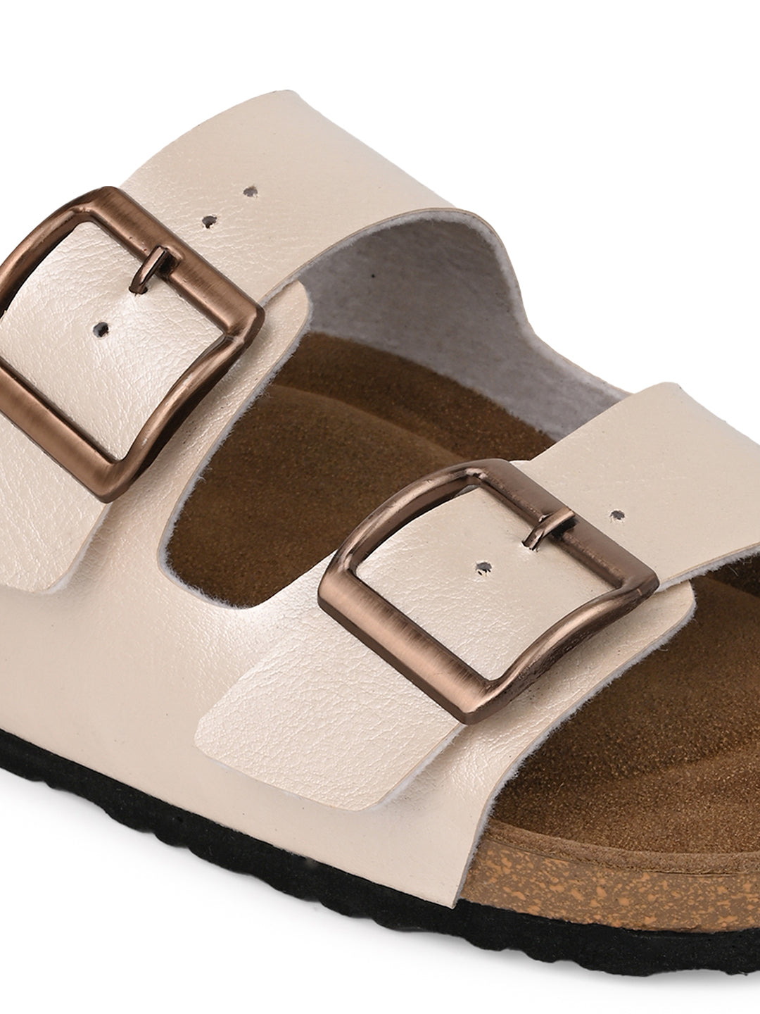 Fentacia Women Dual Buckle Flat Sandals