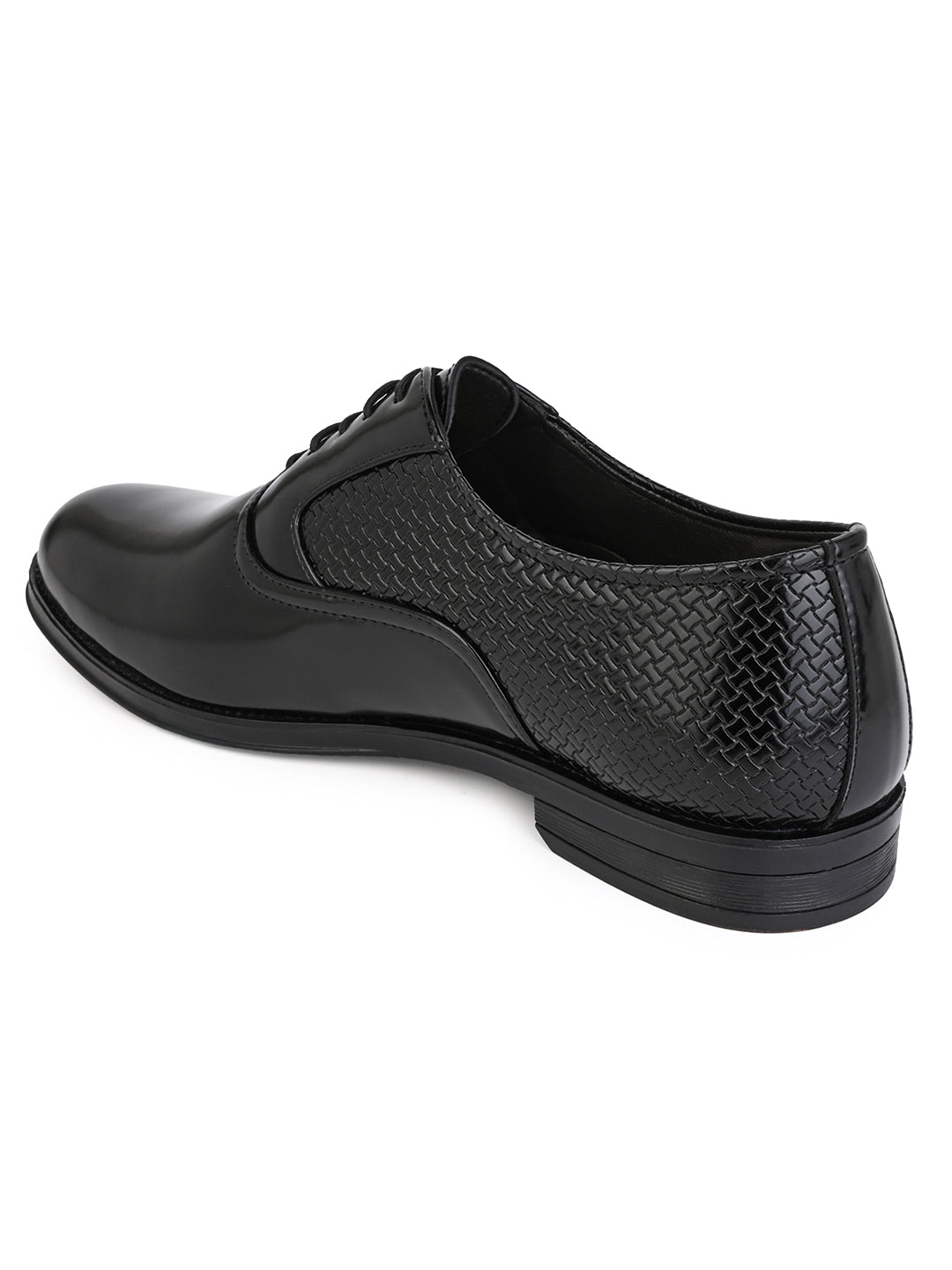 Fentacia Men Black Lace-up Formal Shoes