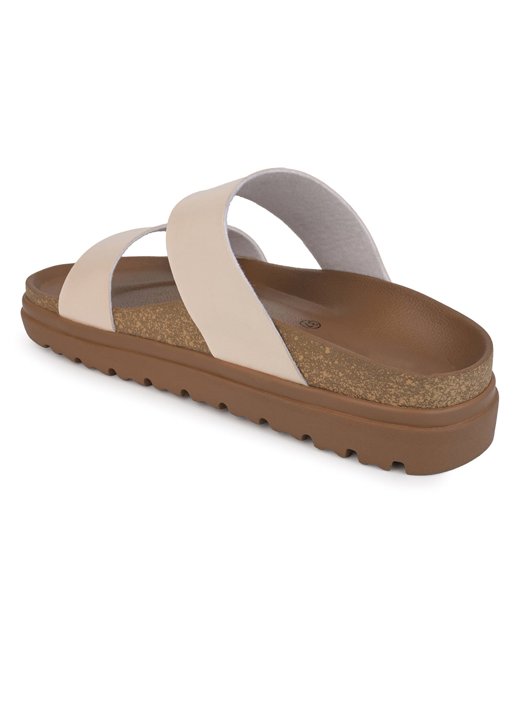 Fentacia Women Dual Straps Open Toe Casual Flats