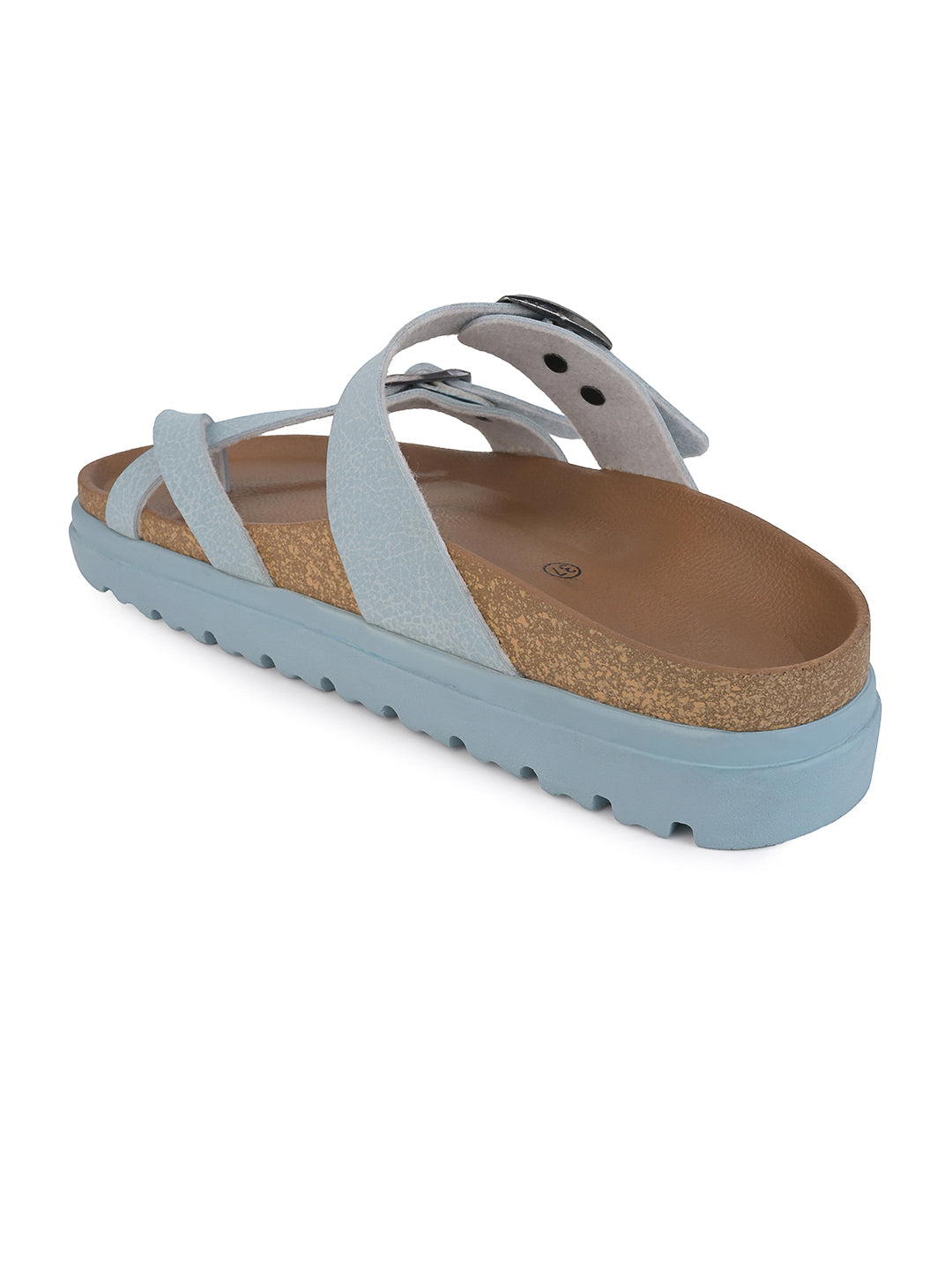 Fentacia Women Solid Suede Flat Sandals