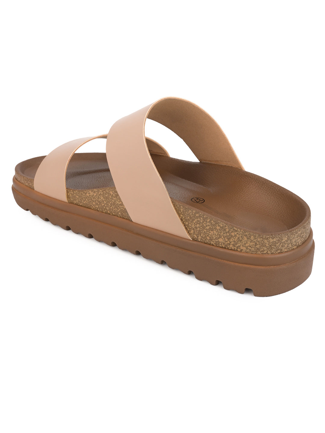 Fentacia Women Dual Straps Open Toe Casual Flats