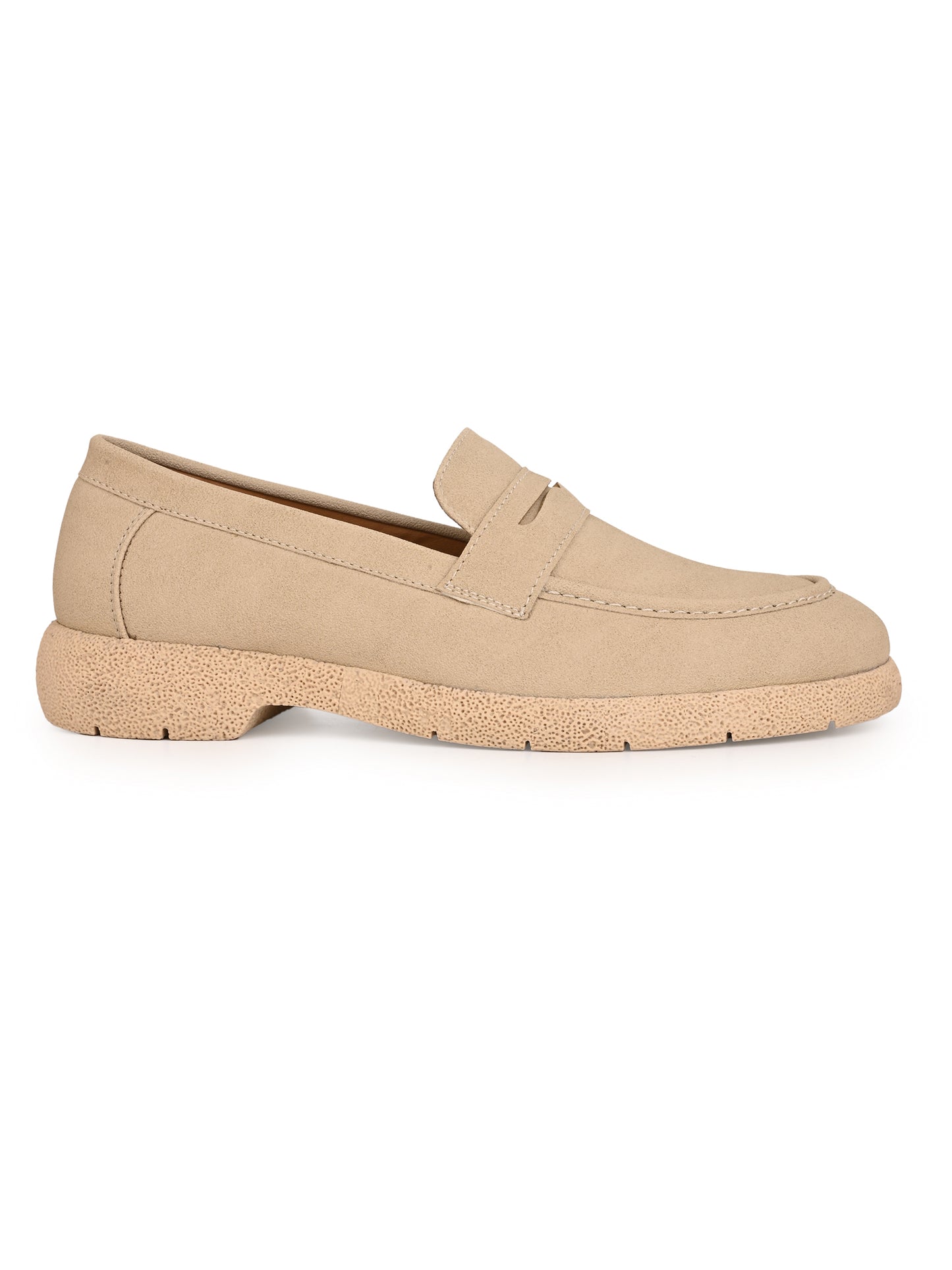 Fentacia Men Brown Synthetic Suede Comfort Loafers
